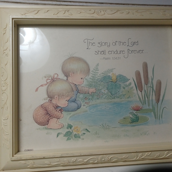 Vintage HomeCo DBGCI Psalms Bible Verses Framed Prints Nursery Children (10×10). - Picture 2 of 9